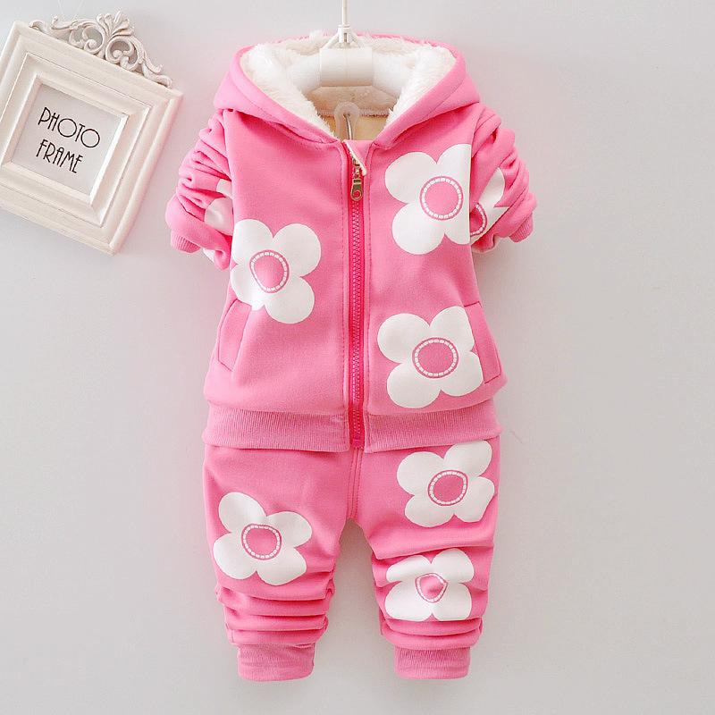 Plant Parent Hoodie - Dziewczynek kwiat kreskówka gruba wełniana jesienno-zimowa