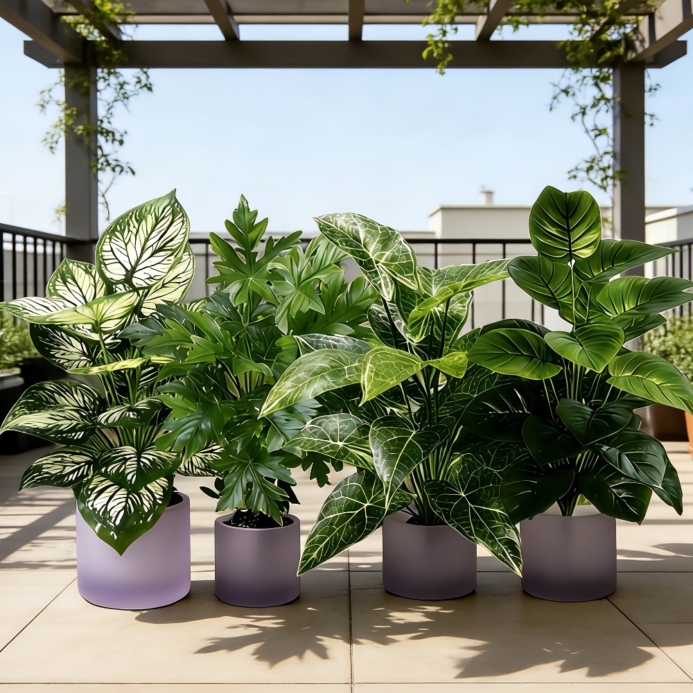 Fiddle Leaf Fig - 4 szt. Sztucznych roślin z 48