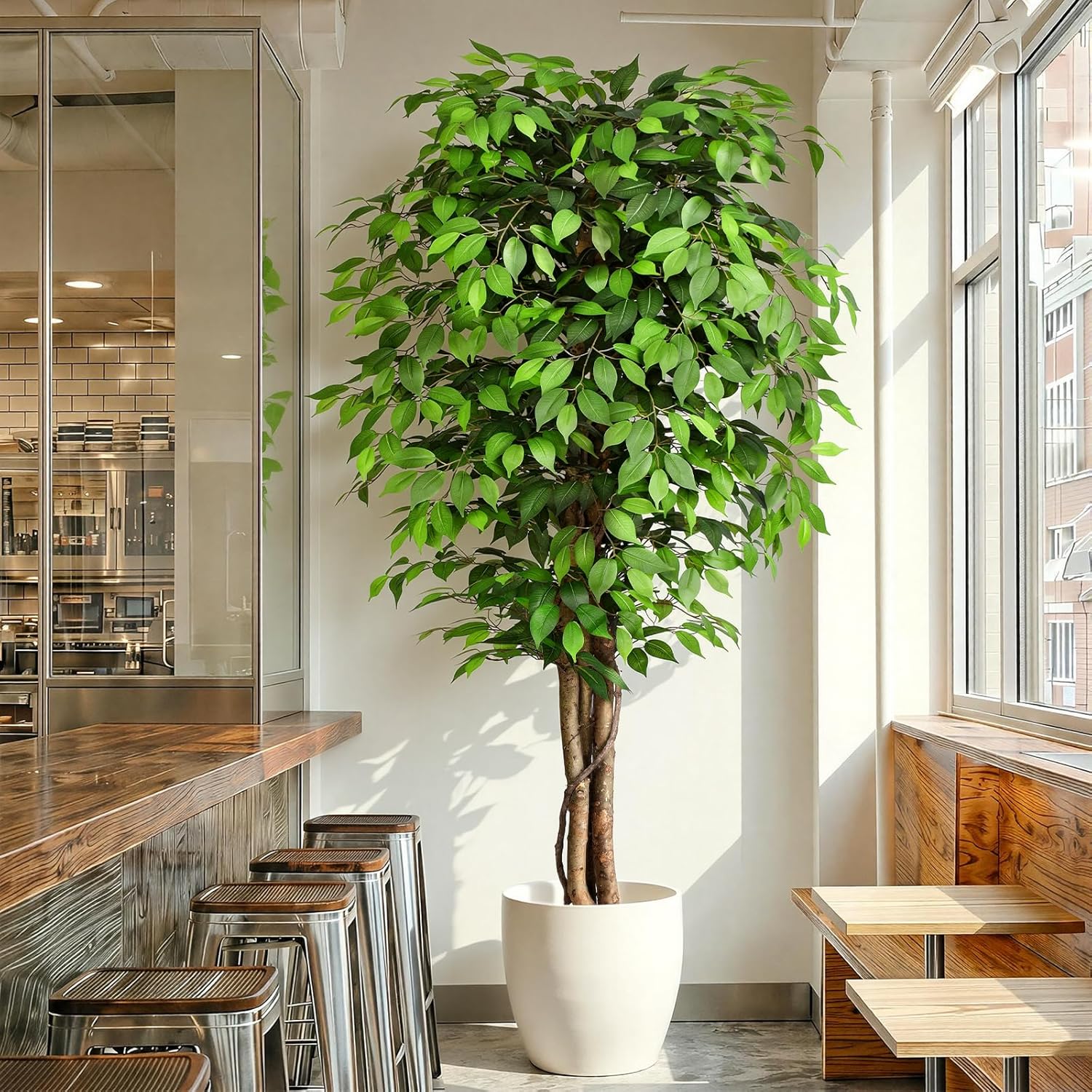 Fiddle Leaf Fig - Realistyczny sztuczny drzewko figowe z naturalnym