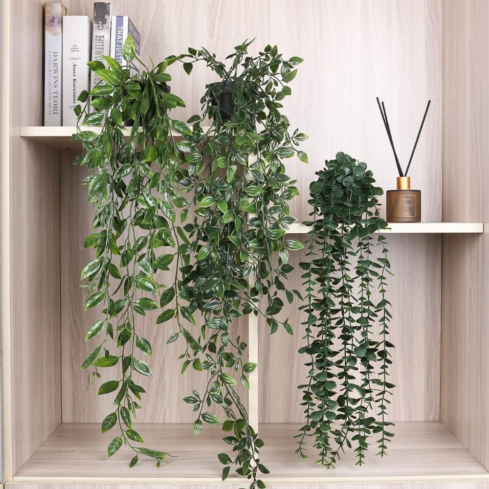 String Of Pearls Plant - Sztuczne rośliny wiszące z doniczką Fałszywe