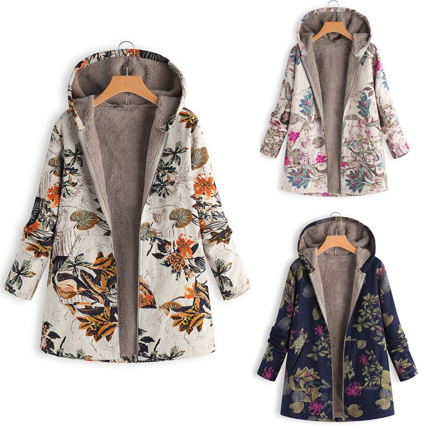 Plant Parent Hoodie - 2021 nowych kobiet zima ciepła kwiatowa
