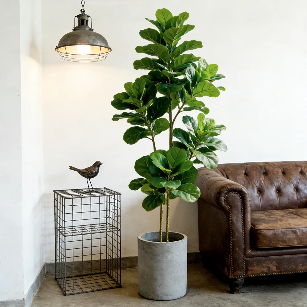 Fiddle Leaf Fig - Sztuczne drzewko figowce 64/122 cm, sztuczny