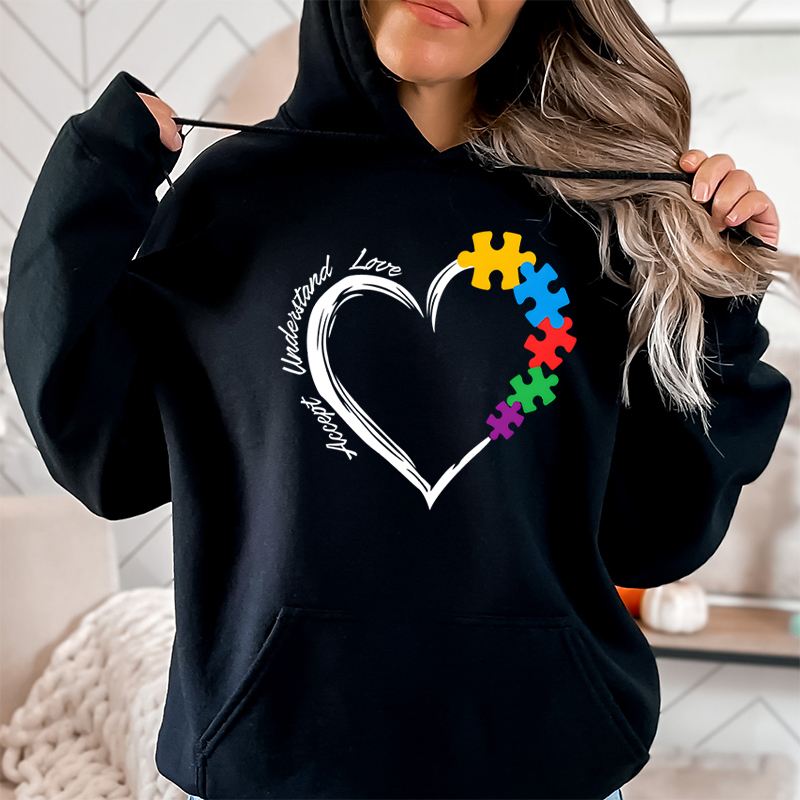 Plant Parent Hoodie - Autyzm serce zaakceptuj zrozumieć miłość bluzy