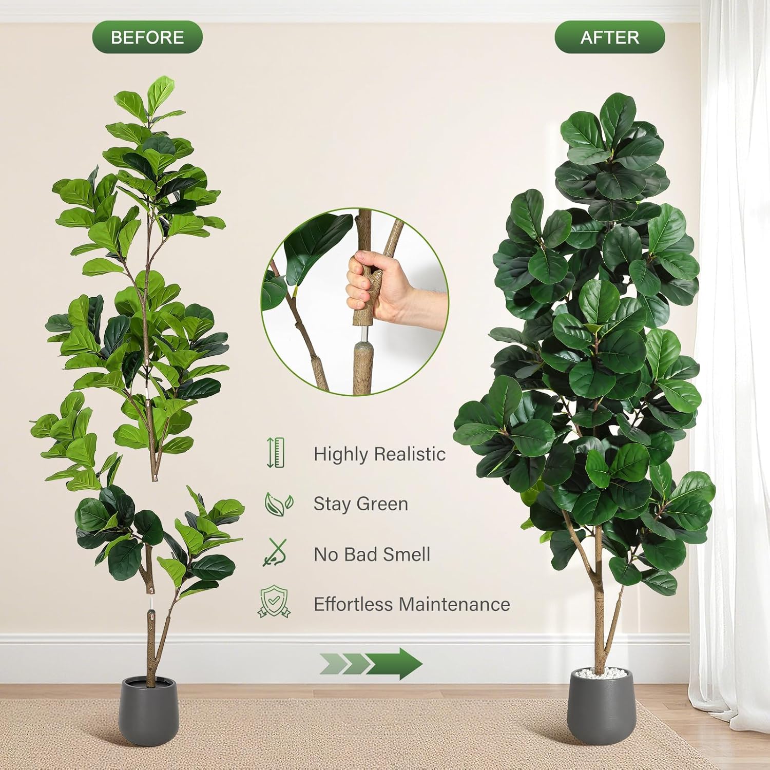 Sztuczny drzewko figowe Fiddle – Fiddle Leaf Fig recenzja i cena